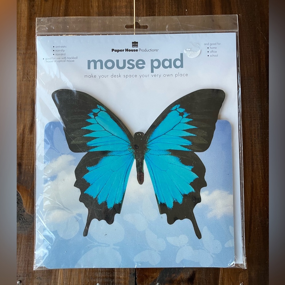 Blue Butterfly Mouse Pad by Paper House Productions - New in Package! Pretty!